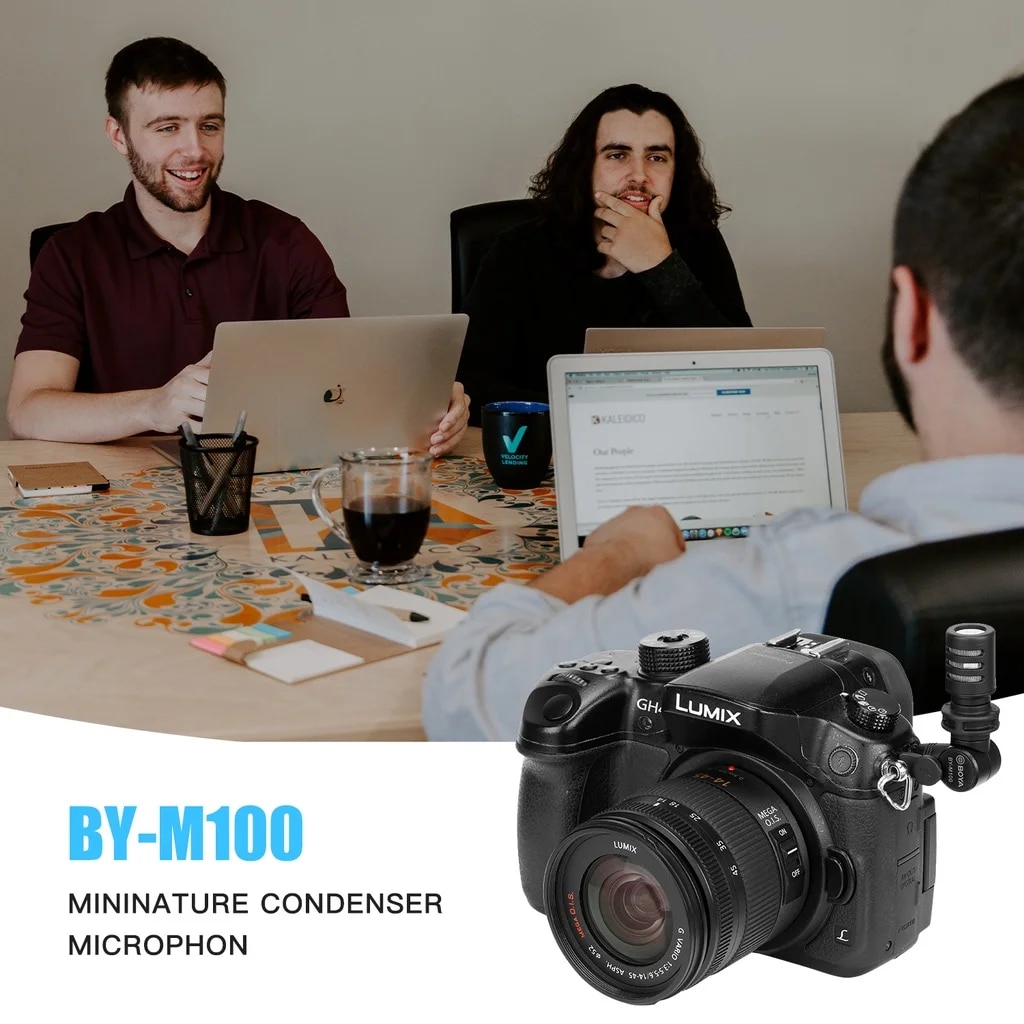 BOYA BY-M100 Wired Microphone Plug and Play Portable Audio Video Recording Mic for iPhone Android Camera PC Live Streaming Vlog. 
