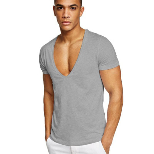 Summer Sexy Deep V-Neck Men's T Shirt 