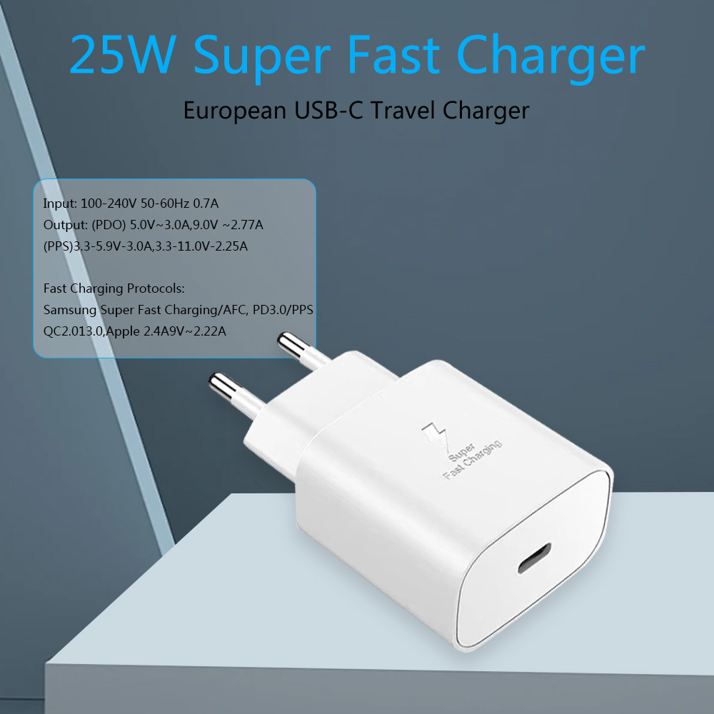 PD 25W Charger For Samsung Galaxy A55 A35 A25 A15 A54 A34 A24 A14 A13 A53 A33 A52 A51 A50 A04S Super Fast Charging Wall Adapter. 