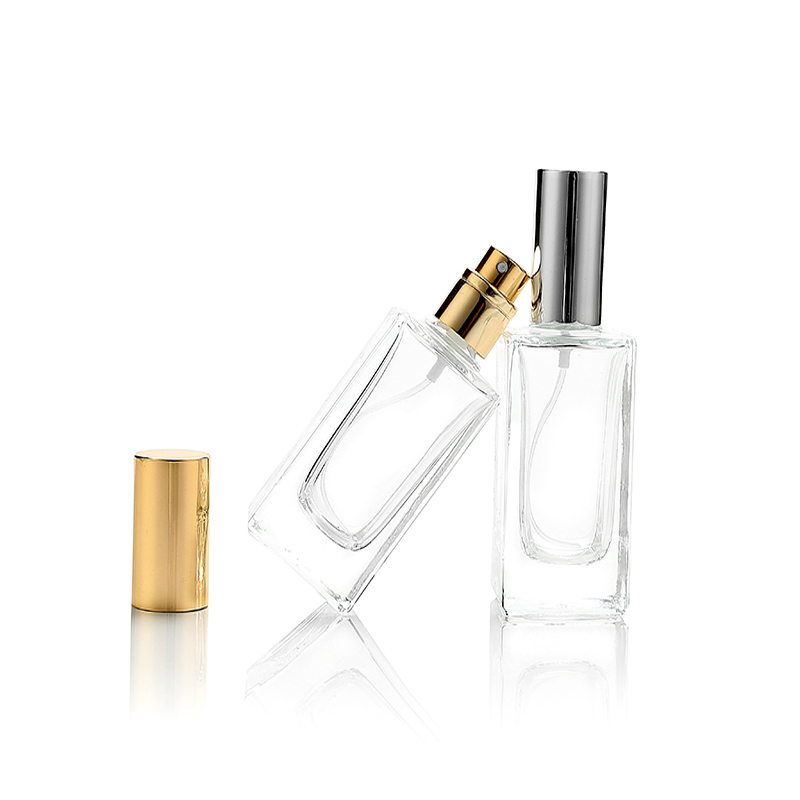 10ml Empty Refillable Perfume Clear Glass Atomiser Spray Bottles Travel Square Bottles with Mist Pump for Aftershave Cologne. 
