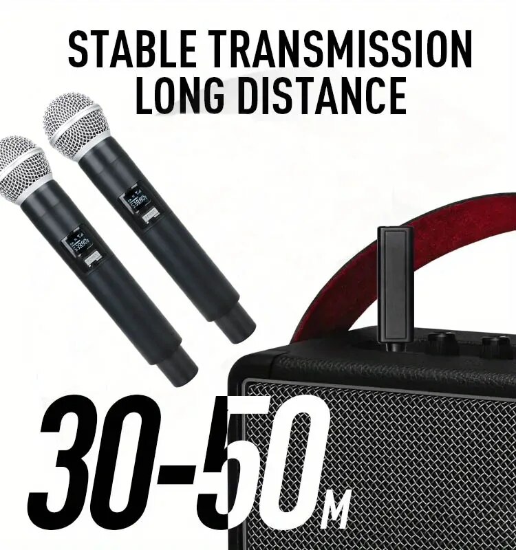 4PCS/2PCS/1PC Black Wireless Microphone 58 Tube Handheld Dynamic 2.4G Microphone DJ Recording Amplifier Mixer With MIC Interface. 