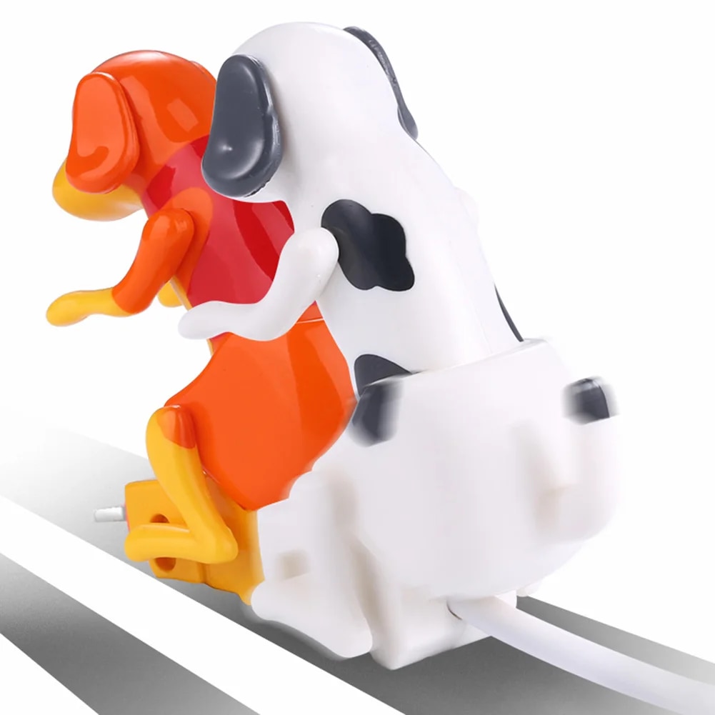 Funny Humping Dog Fast Charger Cable Micro USB Charging Data Cable For iPhone IOS/Android Mobile Phone Charging Line Prank Gifts. 