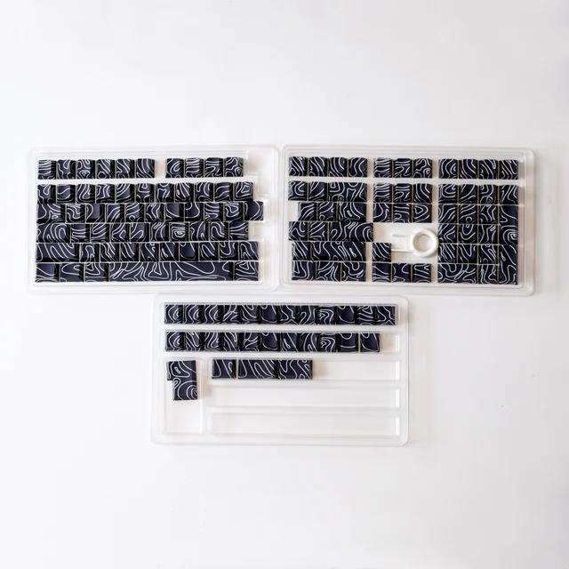 Topographic Side Print PBT Keycap Backlit 5 Side Dye-Sub Cherry Profile Key Cap For Cherry MX Gamer Mechanical Keyboard. 
