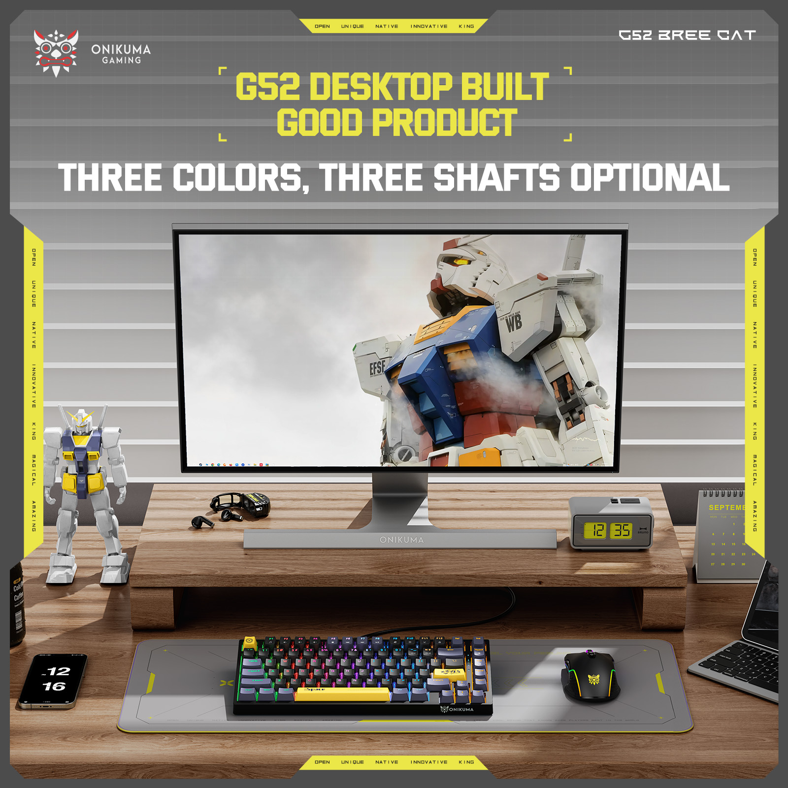 Onikuma G52 Gaming Mechanical Keyboard RGB. 