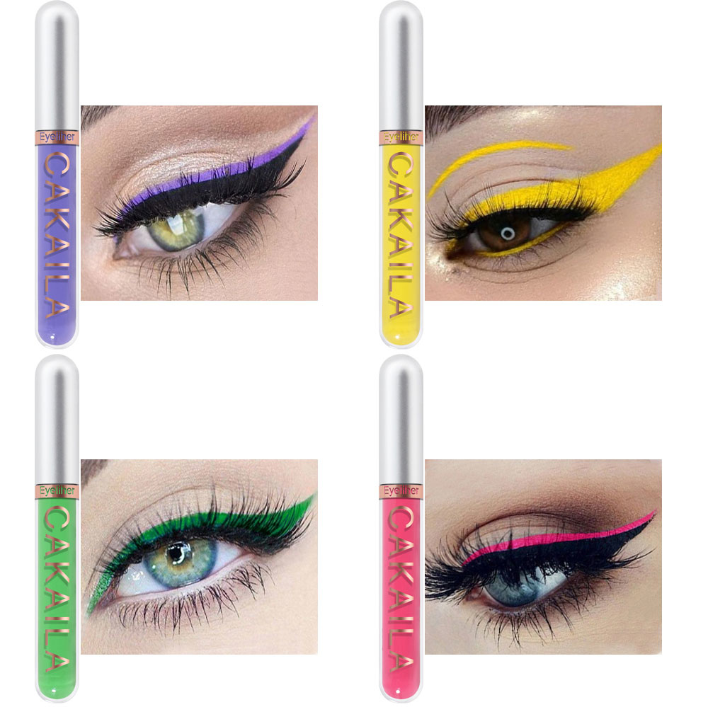 CAKAILA 8-color Matte Glitter Eyeliner Set Quick-drying Waterproof Eye Liner Pen Make Up Eyeshadow Cosmetics Non-smudge. 