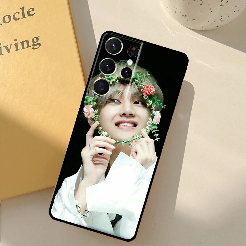 Kpop Kim Taehyung V Case For Samsung Galaxy S21 S22 Ultra S20 FE S8 S9 S10 Note 10 Plus Note 20 Ultra Cover. 
