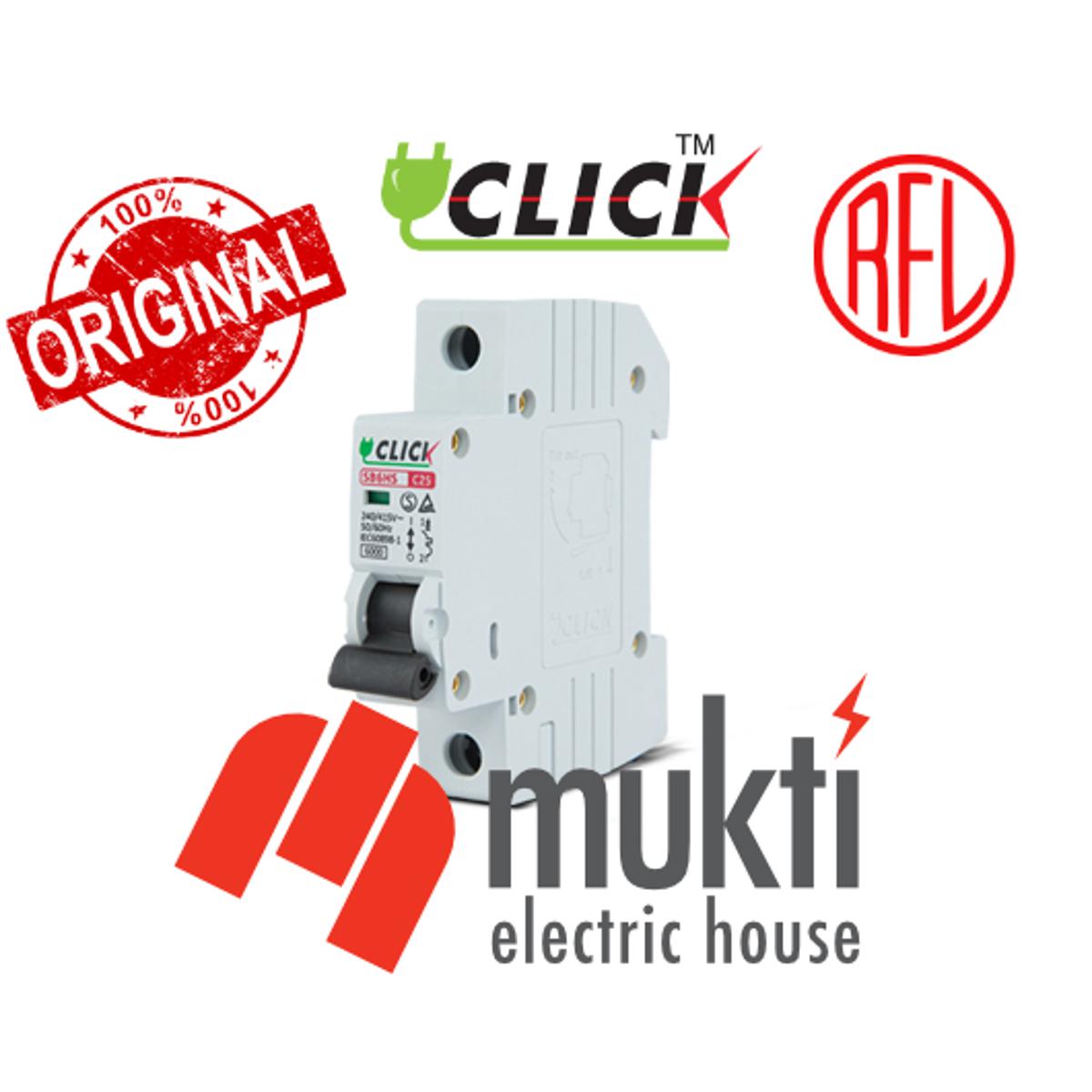 CLICK MCB SP 16A 6kA Miniature Circuit Breaker Single Pole 1P