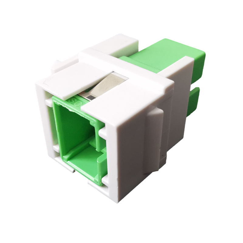 Sc-Sc Apc Fiber Optic Connector Keystone Sc Upc Optical Single-Mode Adapter Coupler Jack Slot For Network Plug. 