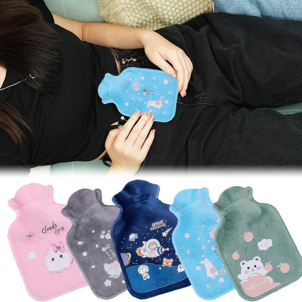 Insulated Water Bag Soft Small Hot Water Pack School Students Girls Pocket Hand Feet Warm Water Bottle Bag. 