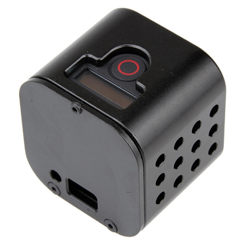 Housing Shell CNC Aluminum Alloy Protective Cage with Insurance Back Cover for GoPro HERO5 Session /HERO4 Session /HERO Session. 