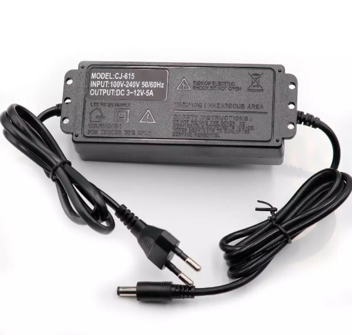 DC 3-24V 5A Adjustable Power Adapter with LED Voltmeter Variable RS775 Motor Power Supply AC 220V to DC 24V Lighting Power Supply for LED Light 775 DC Motor Audio Amplifier LED TV. 