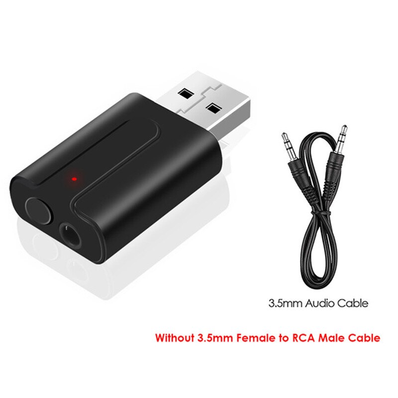 VIKEFON USB Bluetooth 5.0 Dongle Adapter 3.5MM AUX for PC Computer Speaker Wireless Bluetooth Music Audio Receiver Transmitter. 