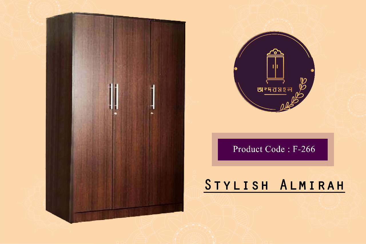 Andormahal 3 part Almirah Made Of Melamaine Laminated Board