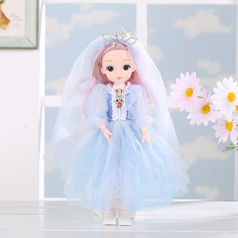 Luminous Enamel Silk Skirt Princess Play Home Toys Children's Day Music Doll 30cm DIY Barbie Doll Wholesale