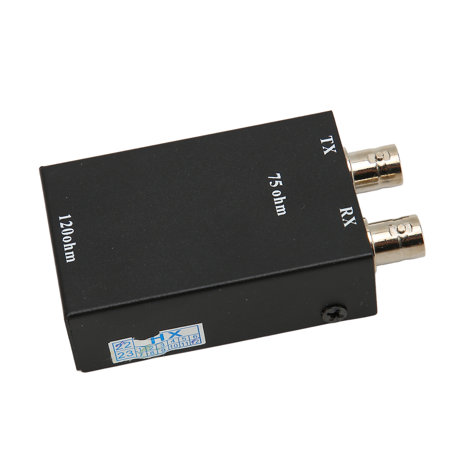 75ohm BNC To 12ohm RJ45 Ethernet Adapter, 2.048Mbps Metal Housing BNC To RJ45 Converter G.703 Balanced To Unbalanced for Road Traffic Monitoring System. 