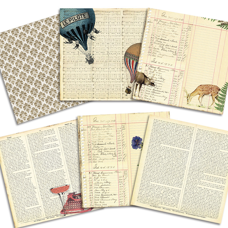KLJUYP 12 Sheets Jungle Scrapbooking Pads Paper Origami Art Background Paper Card Making DIY Scrapbook Paper Craft. 