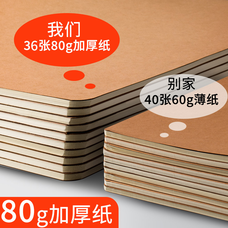 b5 notebook wholesale student Xi book kraft paper line book notebook practice book factory spot wholesale. 