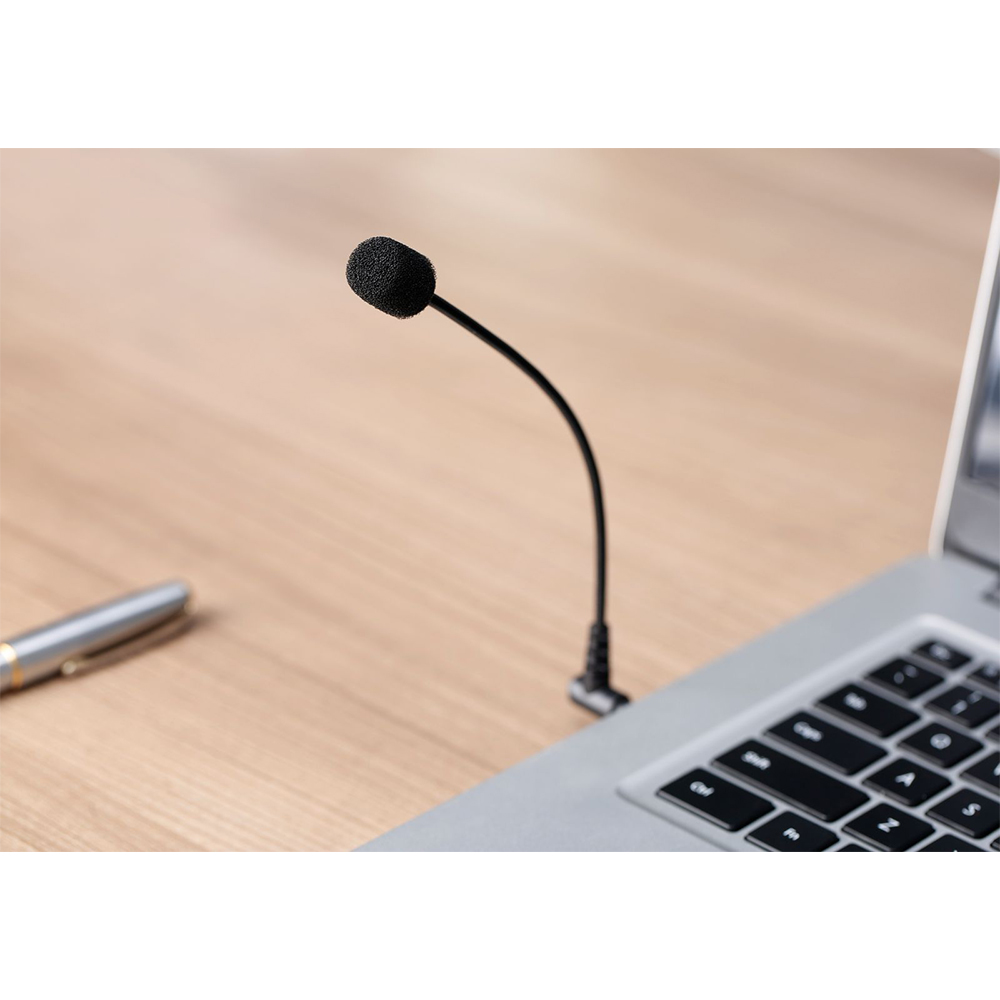 BOYA BY-UM4 3.5mm TRRS Omnidirectional Gooseneck Microphone for iOS Android Smartphone PC with Combo Headphone Mic Jack. 