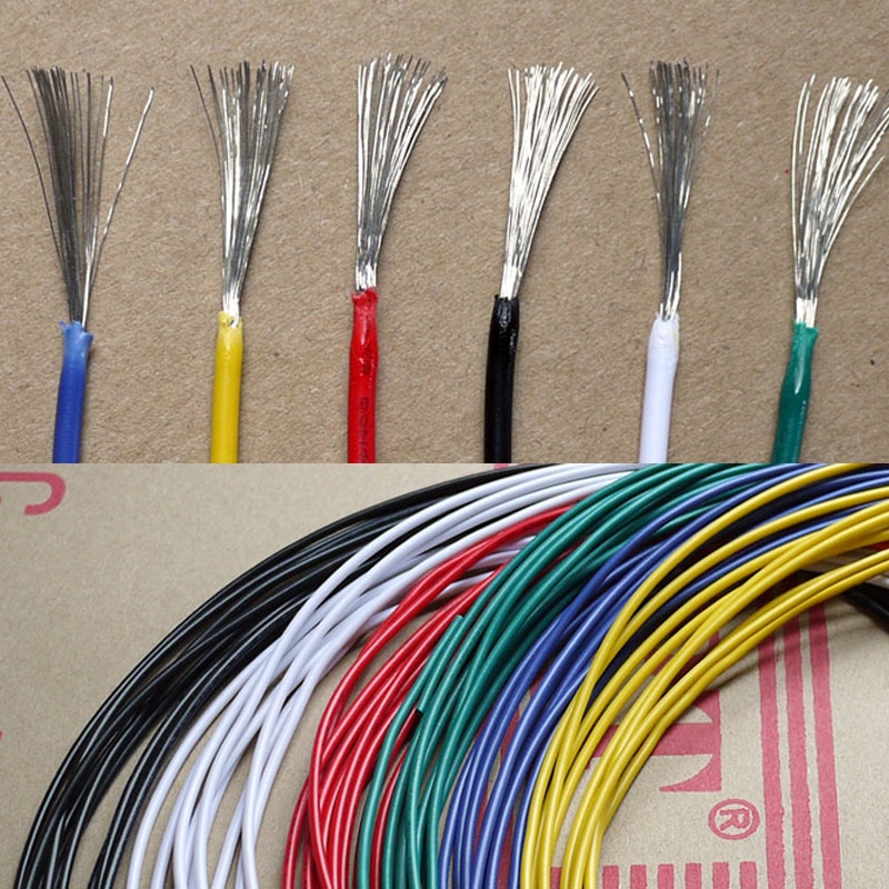 【VisioN Shop】5 28AWG Flexible wires RC Cable 28awg 16/0.08TS Outer Diameter 1.2mm cable wire 10. 