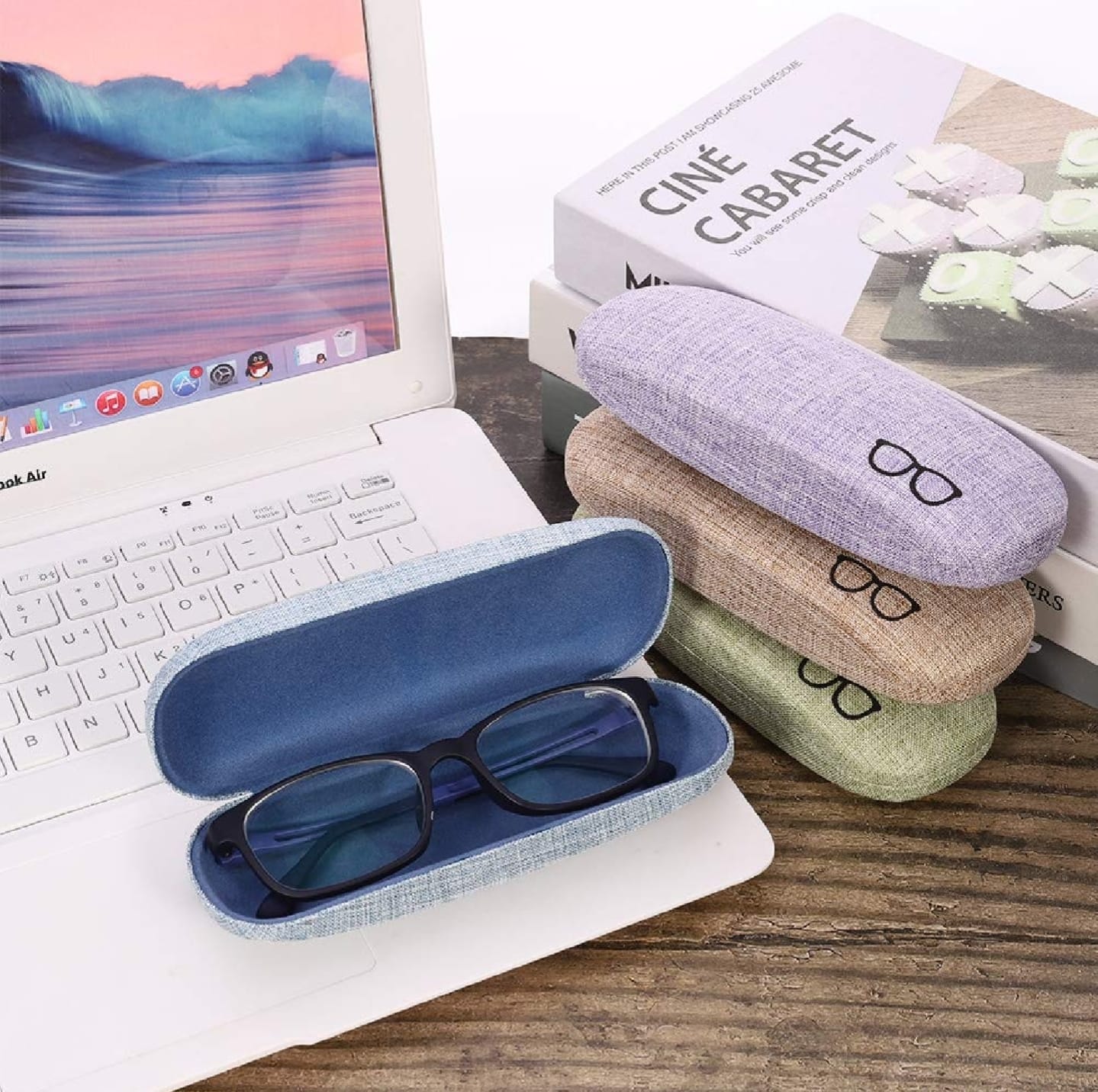New Vimiss Hard Shell Glasses Case, Portable Protective Glasses Cover Eyeglasses Holder Box for Men Women 01