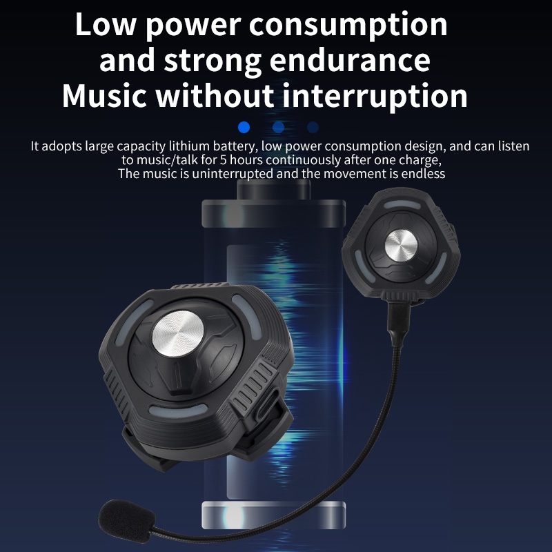 (New)Mucro H2R Helmet Mounted Bone Conduction Bluetooth Speaker. 