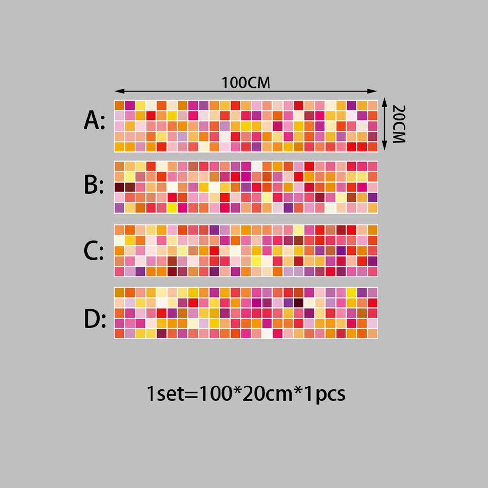 【3C VictoryEagle】cz041 Mosaic pattern tile stickers Waterproof Self-adhesive multi-color mixed. 