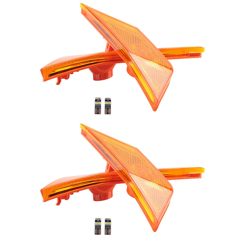 2X Side Marker Turn Signal Light Side Leaf Lamp with LED Bulb for 2016-2020 34350TETH01 34300TETH01
