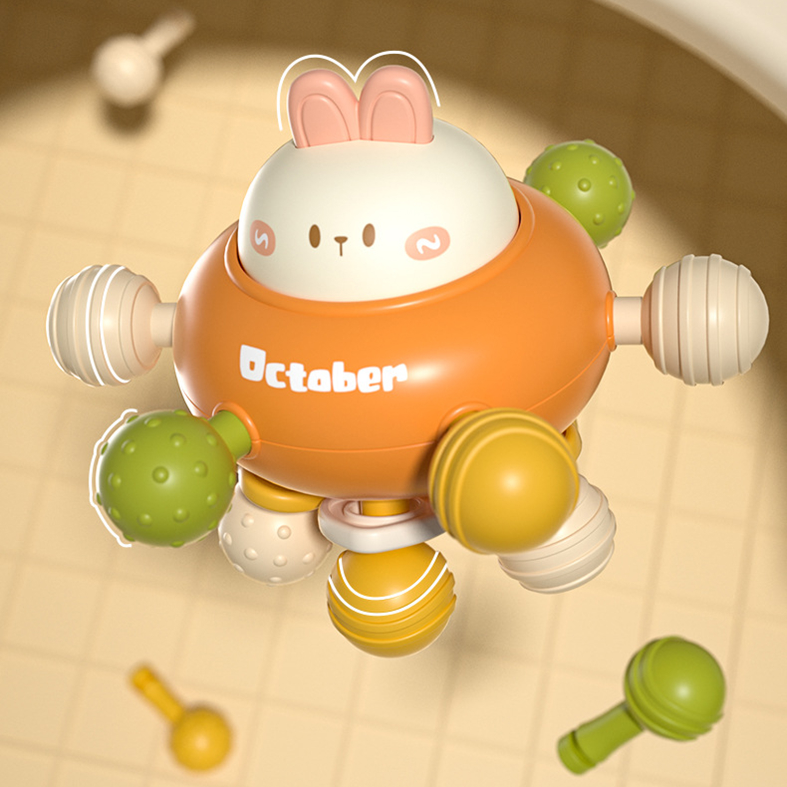 Vist Fox Child Ball Toy Multifunctional Soft Teether Sensory Training Toy