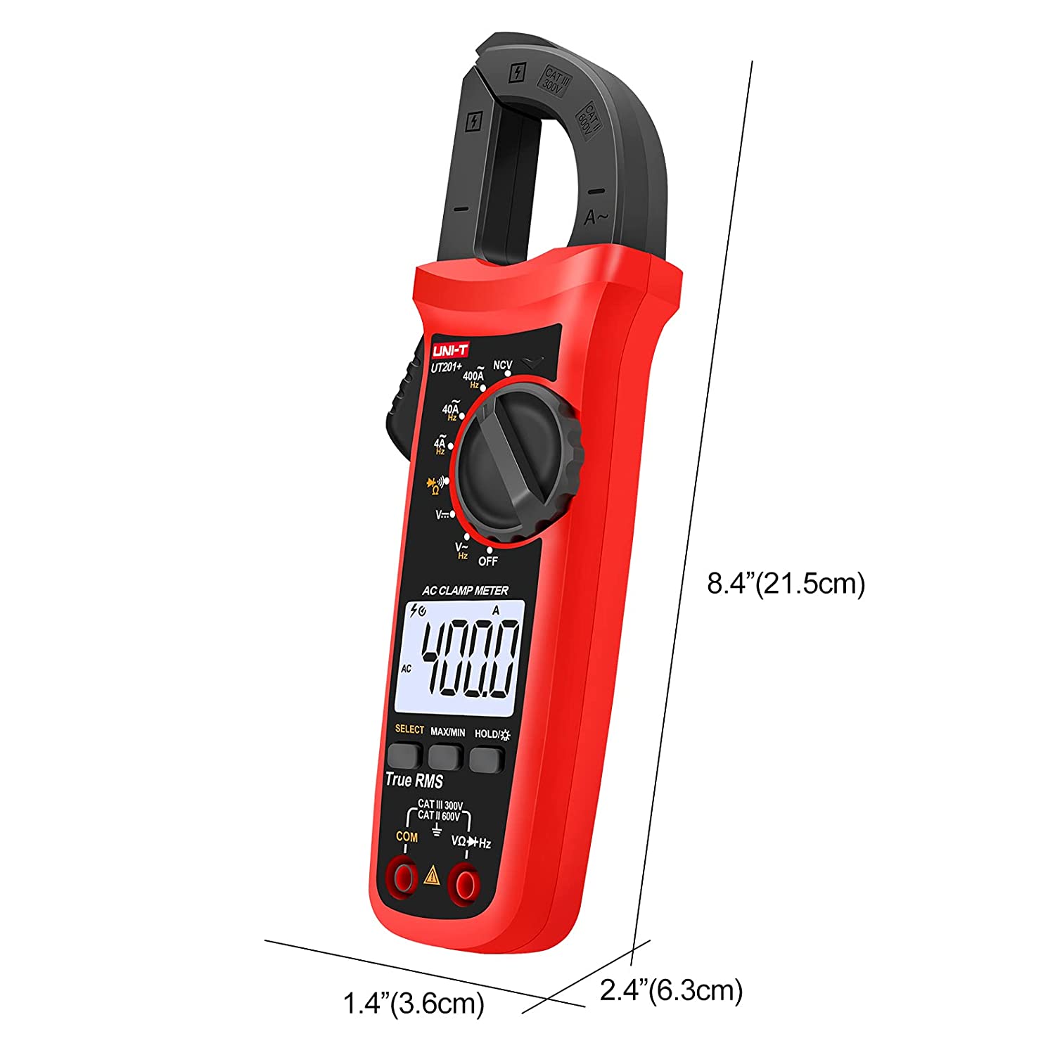 UNI-T UT201+ Digital Clamp Meter 400A True RMS Clamp Meter AC Current Voltage Meter NCV Diode Resistance Clamp Tester UT201+ - Kings Trading. 