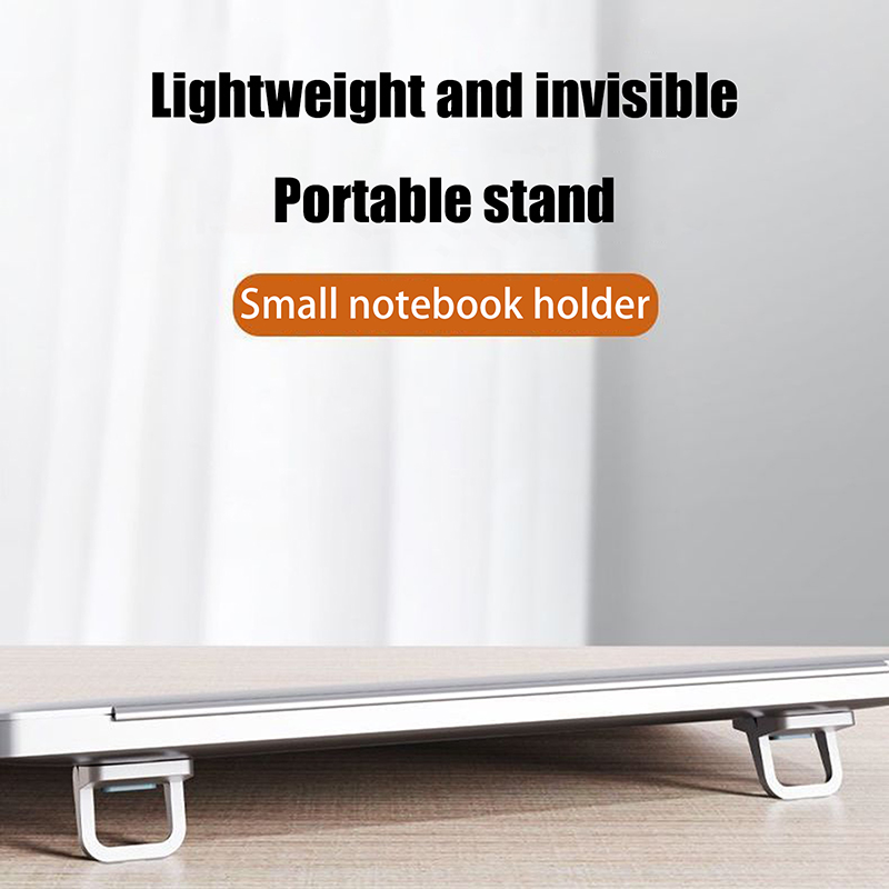 Adjustable Folding Laptop Stand Mini Legs Ultra-thin Portable Support For Macbook Notebook Cooling Holder Feet Invisible Bracket Tetuo. 