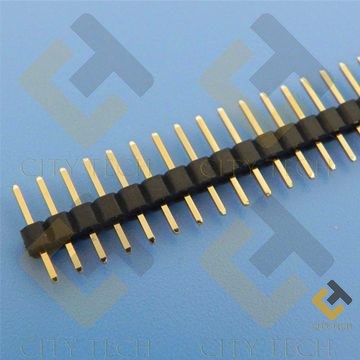 2Pcs- MALE 40×1 ROW Male Header Pin 40×1 Straight Pins Single Row 2.54mm Pitch Pin Male Header Connector Cables Strip For Breadboard Friendly. 