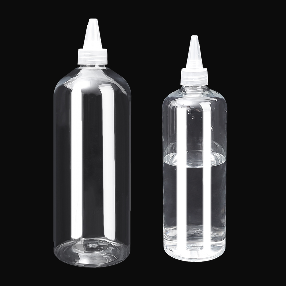500ml/1000ml Kitchen Pointed Nose Clear Squeeze Sauce Bottle Sealable. 