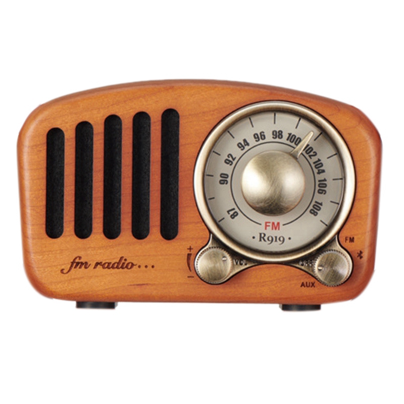 R919 Retro Radio Bluetooth Speaker, FM Radio With Old Fashioned Classic Style, Bluetooth, TF Card Slot. 