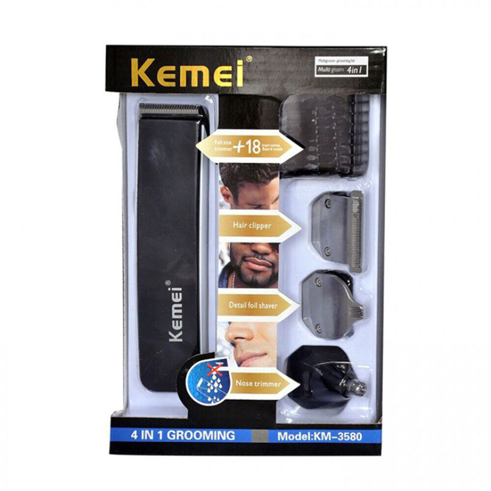 Kemei KM 3580 Multifunctional Hair Clipper Electric Titanium Hair Trimmer 4 In 1 Rechargeable Men Hair Cutting Machine-10.jpg