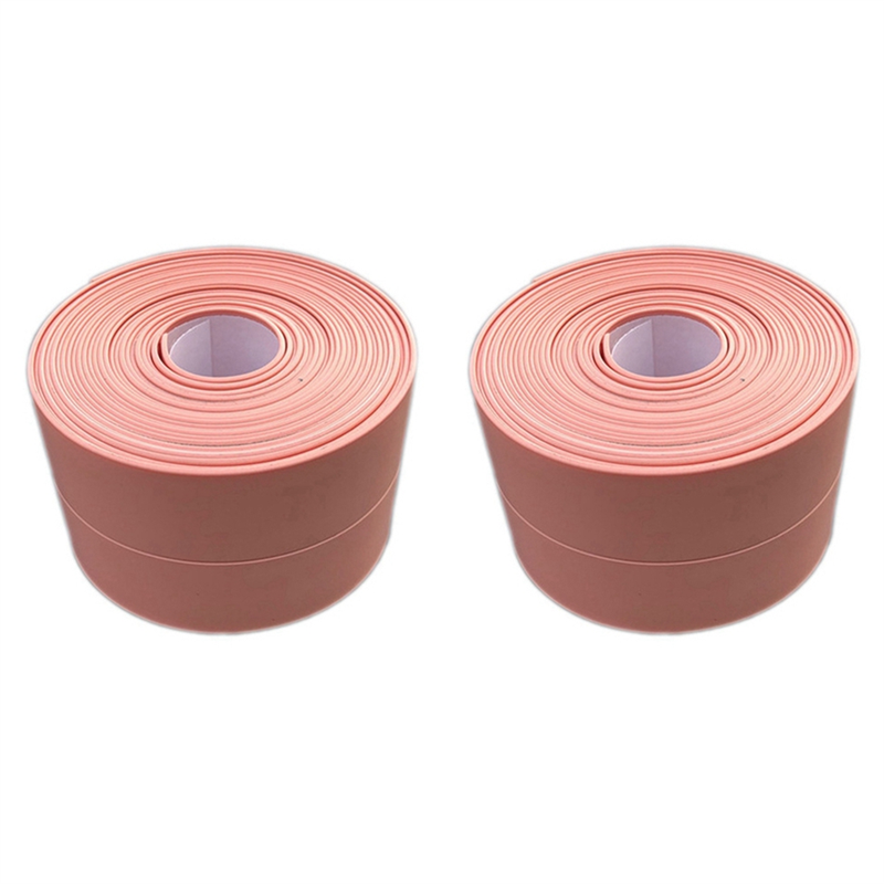 Pink Anti-Mildew and Waterproof Sealing Tape, 3.2m X 3.8cm, for Sealing Bathroom Kitchen Doors, Showers, and Sinks