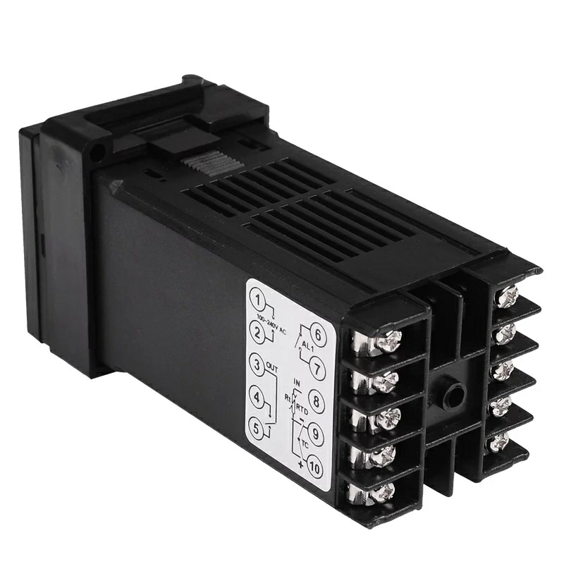 Dual Digital RKC PID Temperature Controller REX-C100 with Sensor Thermocouple K, Relay Output 48x48mm. 