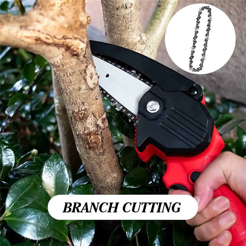 4Pcs Mini Chainsaw Chain 4 Inch Guide Saw Chain 1/4 LP Pitch, 28 Sections for Electric Protable Handheld Chain Saw Easy Install. 