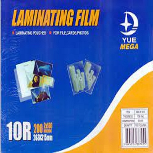 Laminating Film 10R, Size: 10R : 100Pcs ARK OFFICE EQUIPMENT  ( BD ). 