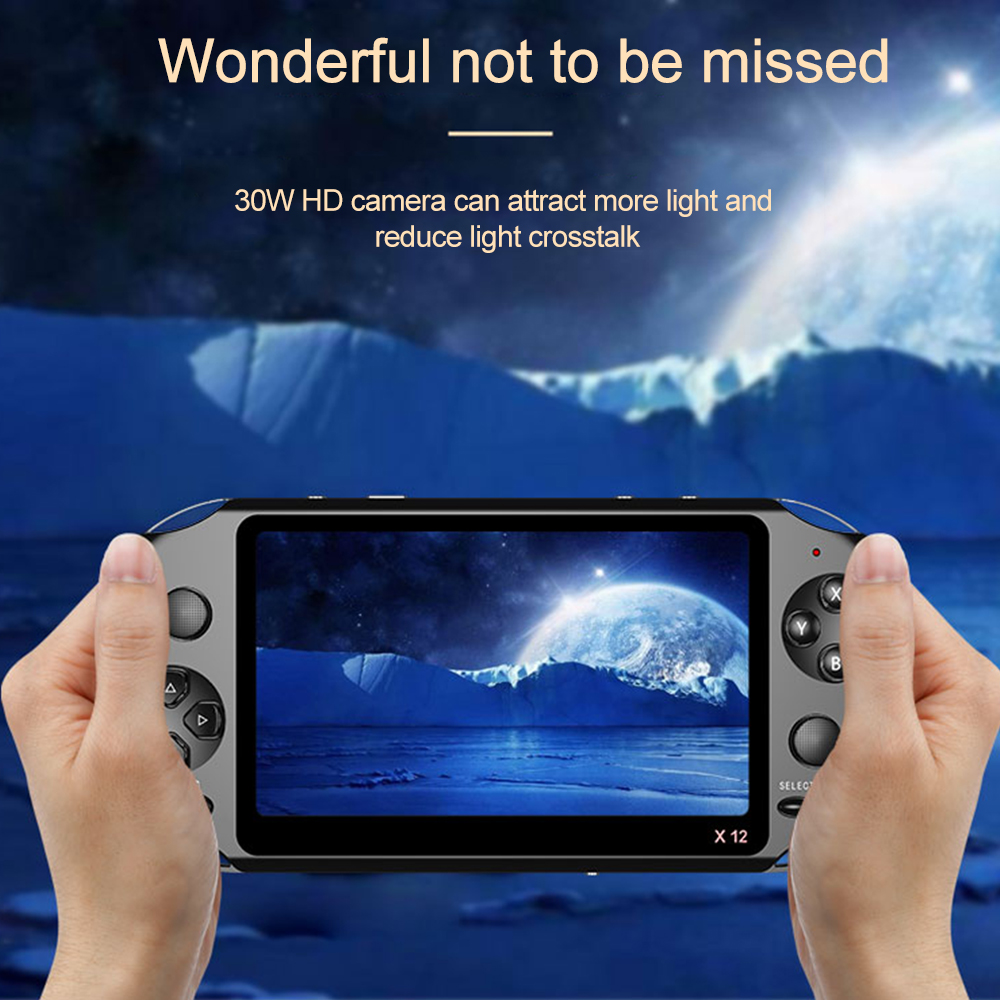 X12 5.1 Inch Handheld Video Game Console 8GB PSP FC GBA NES Built-in 10000 Game Console Game Console. 