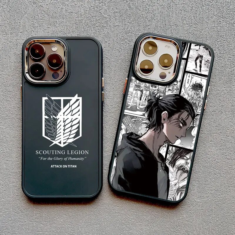 Anime Attack On Titan Phone Case For iPhone 14 Plus Pro Max 11 12 13 Pro Max XS X XR SE 2020 7 8 Plus Cover Silicone Shell Funda