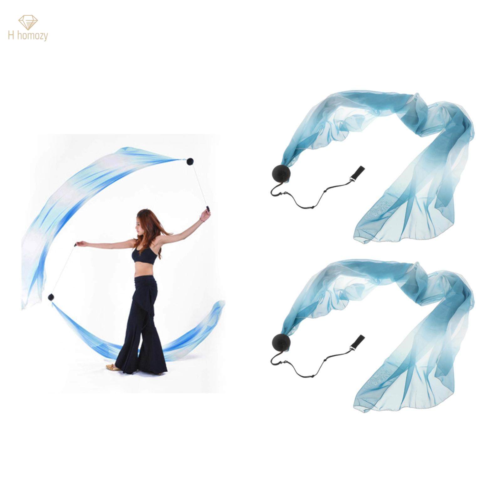 Belly Poi Streamers Silk Streamer Set Silk Streamer Poi Chain Balls for Dancing Fancy. 