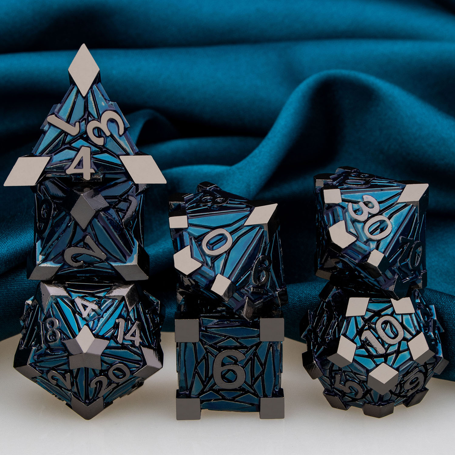 DND Metal Dice Set Dungeon and Dragon RPG Dice Polyhedral D D Dice for RPG D+D Rolling Game Dice D and D Dice D20 D12 D10 D8 D6. 