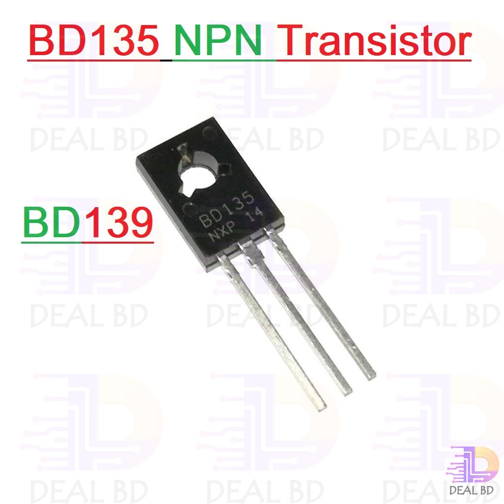 5Pcs- BD135 Transistor BD 135 NPN Power Transistor Output 45V 1.5A TO-126 Package Bipolar Transistor IC Electronics Components Electrical Circuitry & Parts. 