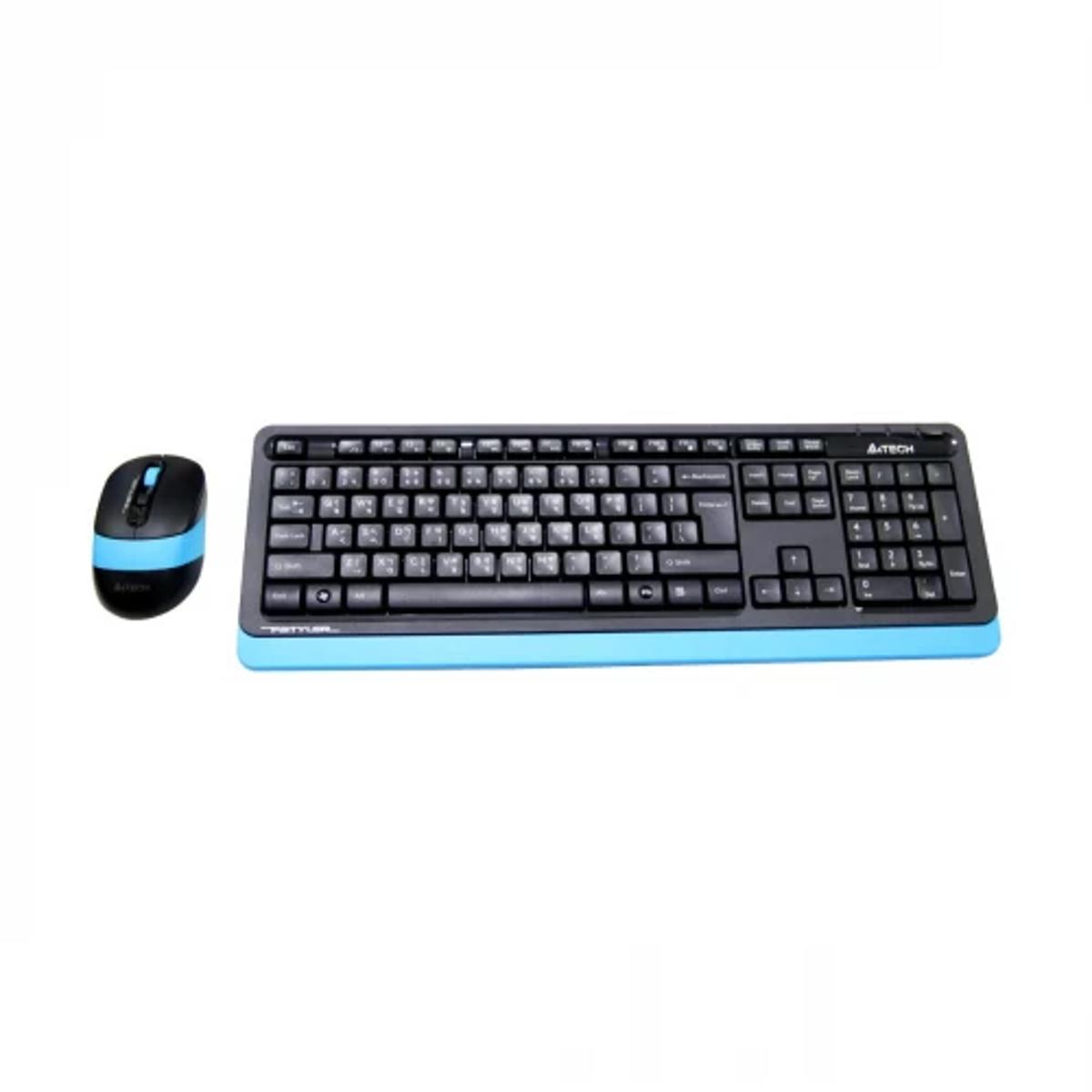 A4 Tech FG1010 Black-Blue Wireless Keyboard & Mouse Combo with Bangla