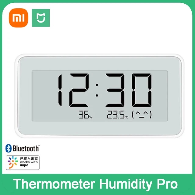 Xiaomi Mijia Bluetooth Temperature humidity Pro with clock  Wireless Smart Electric Digital Sensor with LCD Screen Smart Home