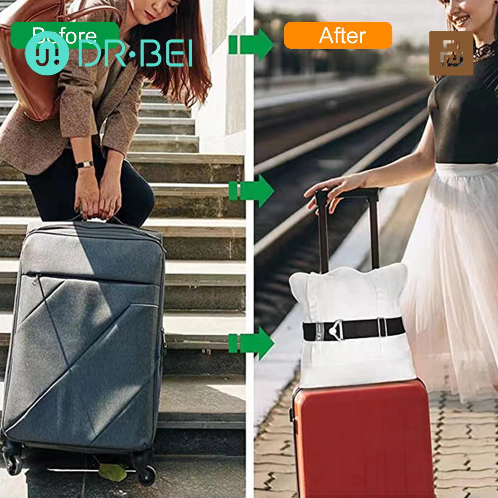 DR BEI Luggage Security Strap Elastic Two-in-One Suitcase Strap with Buckle. 