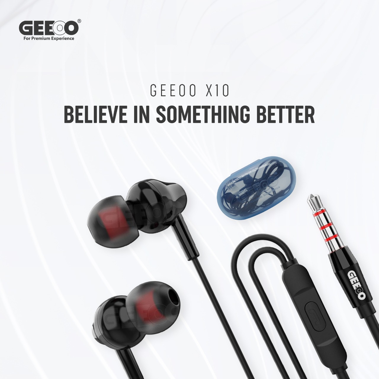 Geeoo X10 In-Ear Earphone With 3.5mm Wired Connection