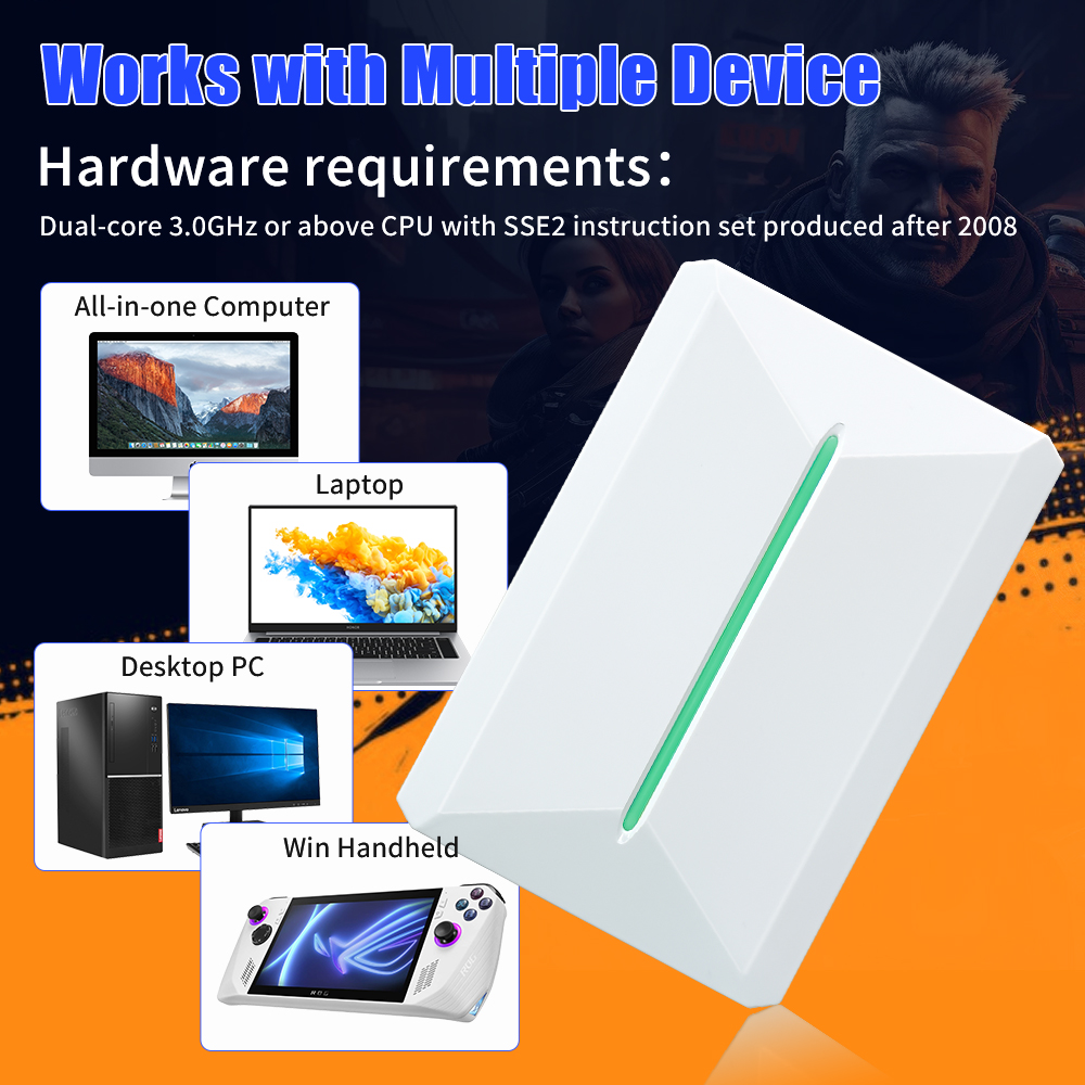 Retrobat Playnite Gaming HDD Retro Game Console 38200+AAA Retro Games for WIN PC/Laptop for PS3/PS2/WII/WIIU/PS1/N64/DC/MAME/PSP. 