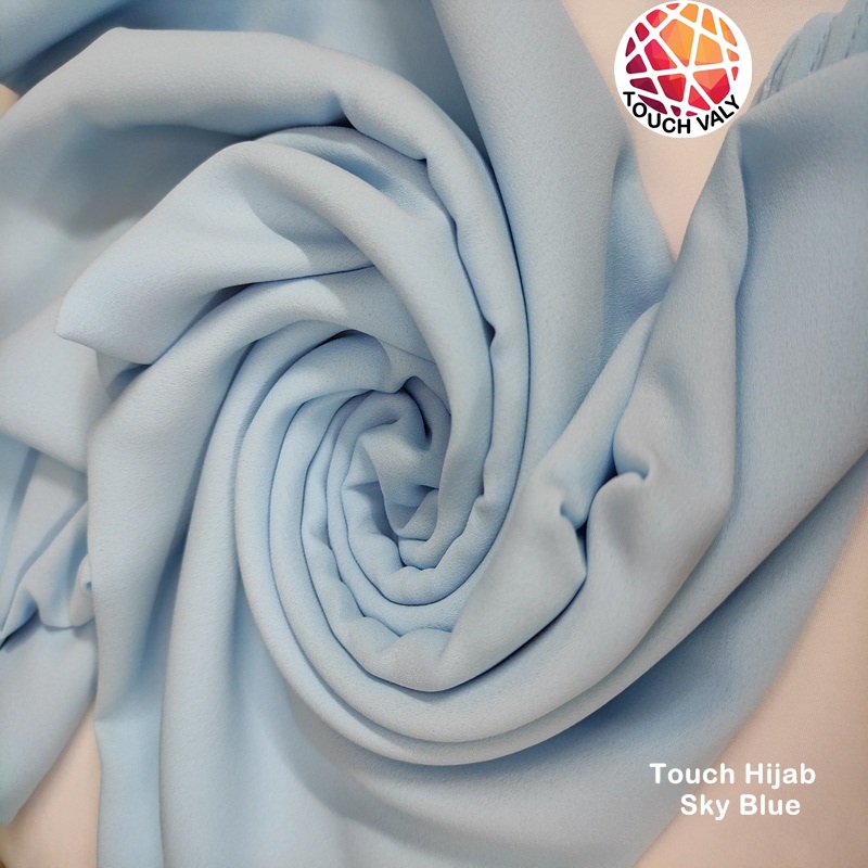 Premium Quality Hijab Diamond Georgette SKY BLUE Colour Soft Summer Comfortable Size: 90 x 30 inch full coverage. - Hijab Collection. 