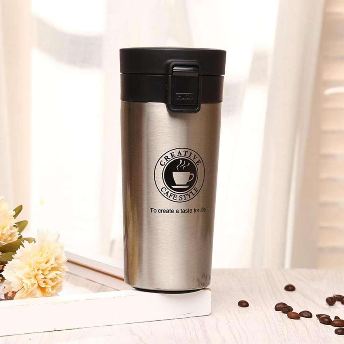 Stainless Steel Coffee Thermos Vacuum Insulated Bottle With Cup For Hot